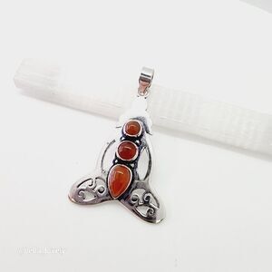 Yoga Carnelian Ethnic Handmade Pendant Jewelry 1.92" Yogi Meditate
